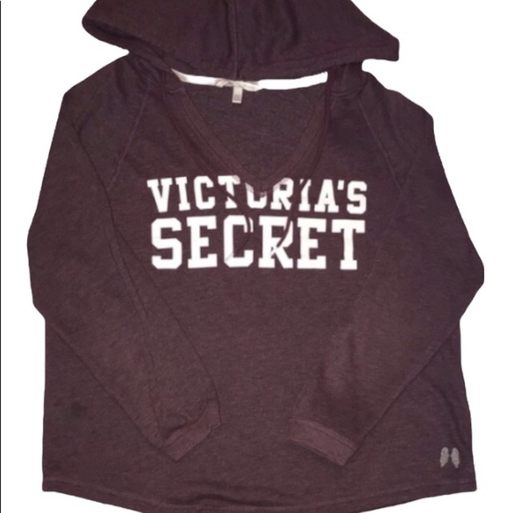 Victoria’s Secret Pull Over V Neck Spell Out Hoodie XS